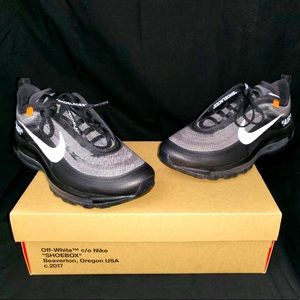 Nike OFF-WHITE authentic Air Max 97. Black. Men’s 7.5 or Womens sz 9 New In Box!